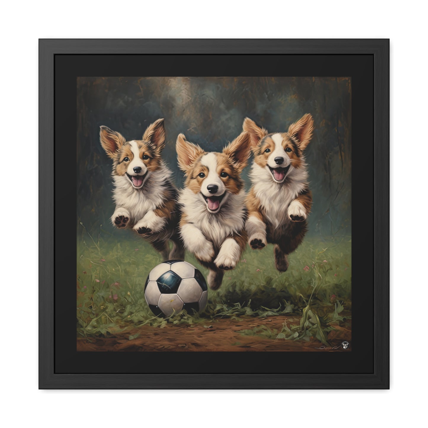 Impression encadrée Corgi Pitch