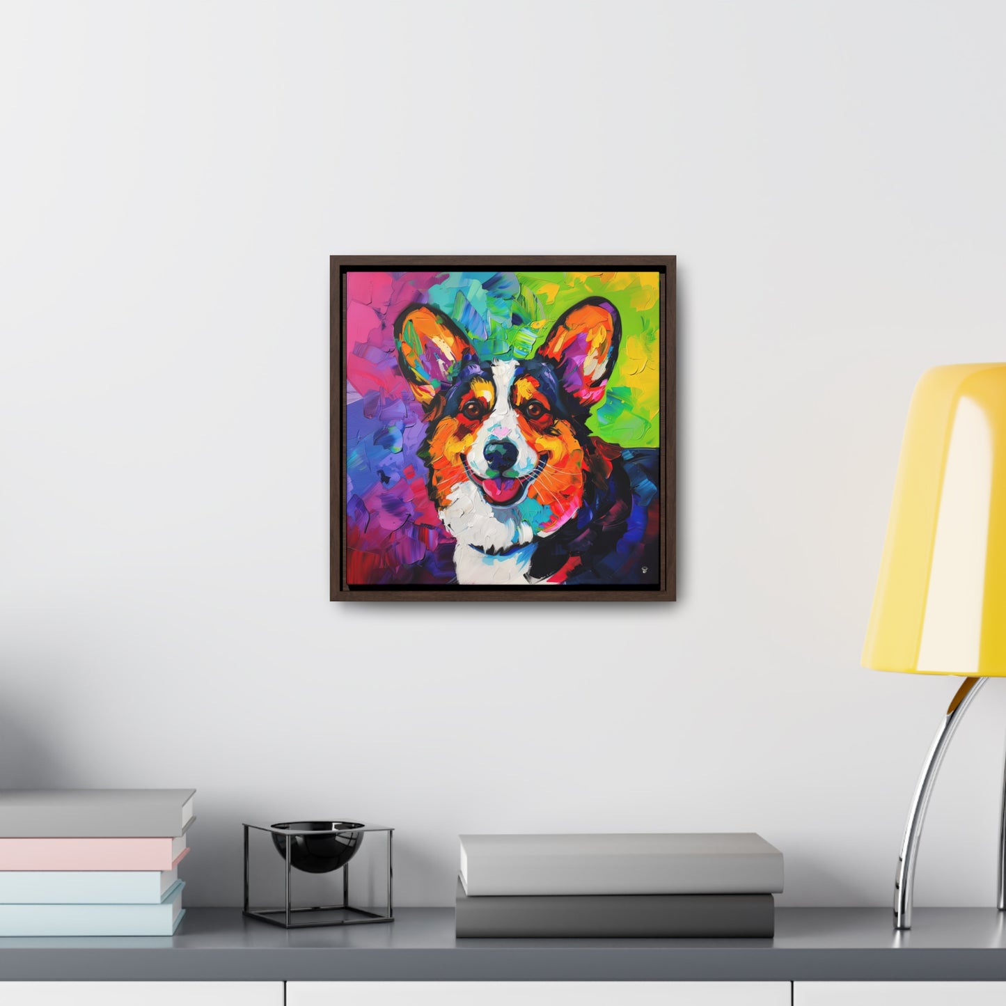 Colorful Cardigan - Framed on Canvas