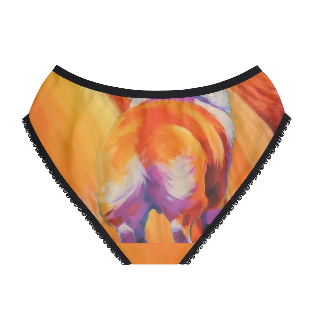 Corgi Butt Artistic Portrait Colorful Panties!