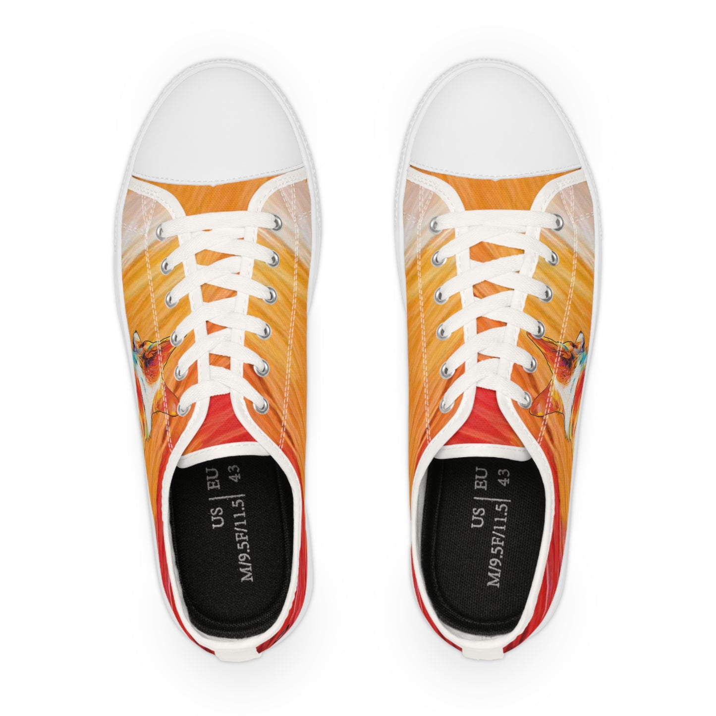 Peekaboo Corgi Vibrant Artistic Men's Low Top Casual Canvas Sneakers