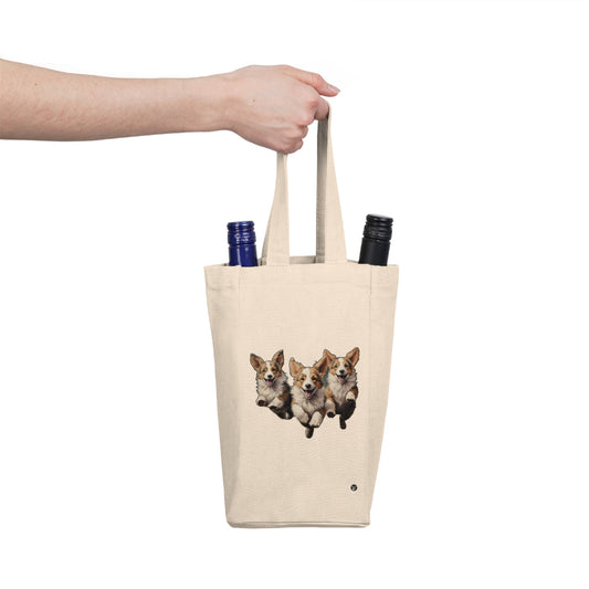 Corgi Enthusiasm - Double Wine Bottle Tote Bag