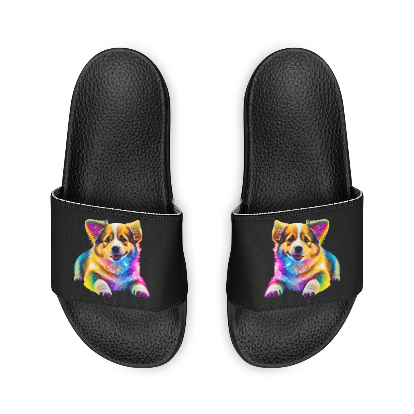 Colorful Corgi - Women's Slide Sandals