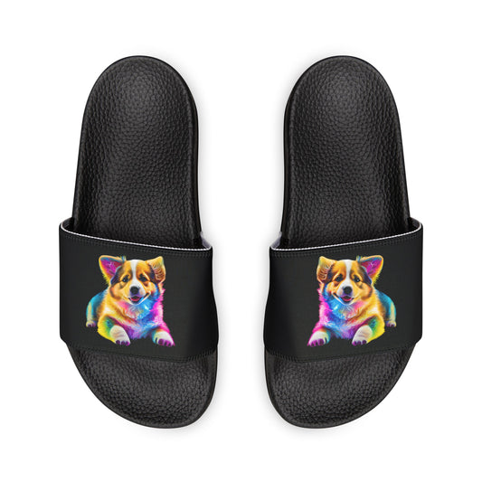 Colorful Corgi - Women's Slide Sandals