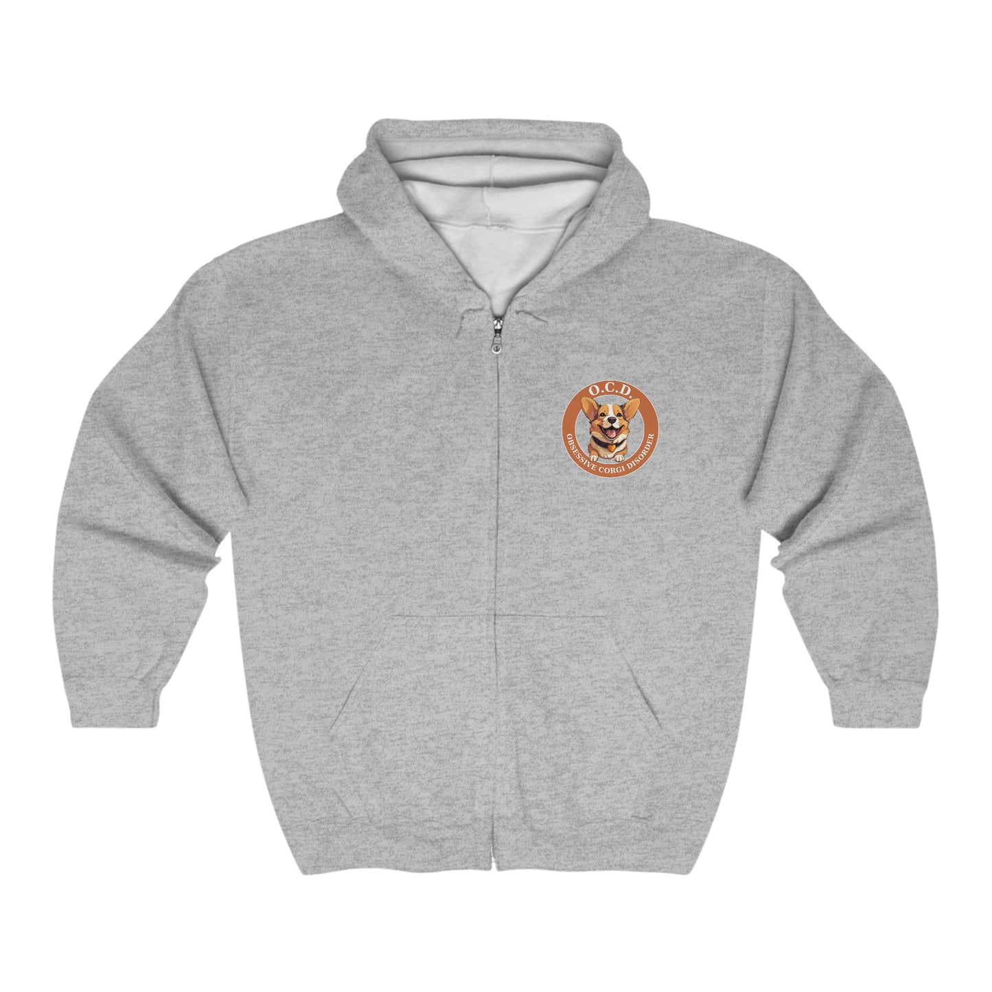 O.C.D. Obsessive Corgi Disorder - Zip Hoodie
