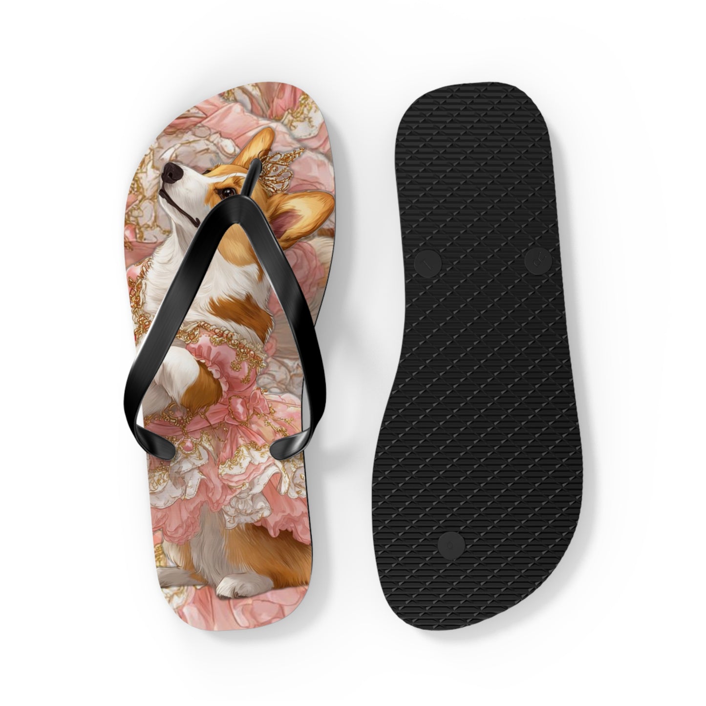 Princess Corgi Flip-Flops