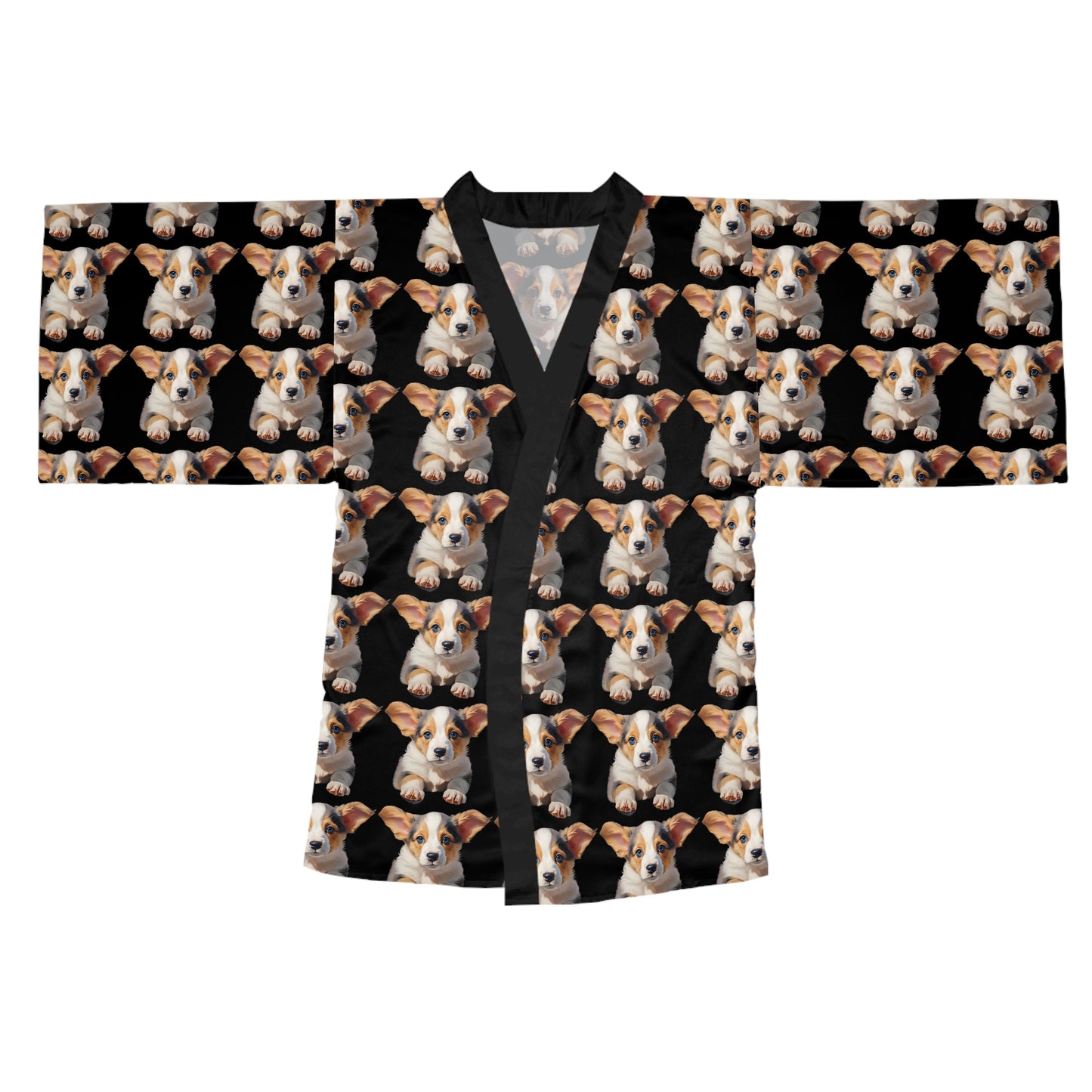 Puppy Portrait - Kimono Robe
