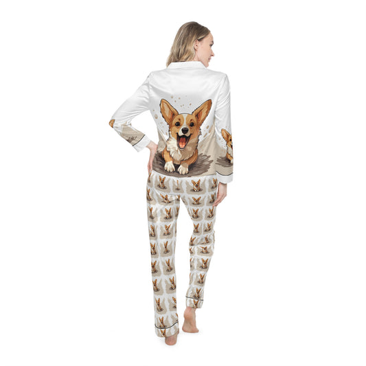 Corgi Cuteness Silky Pajamas