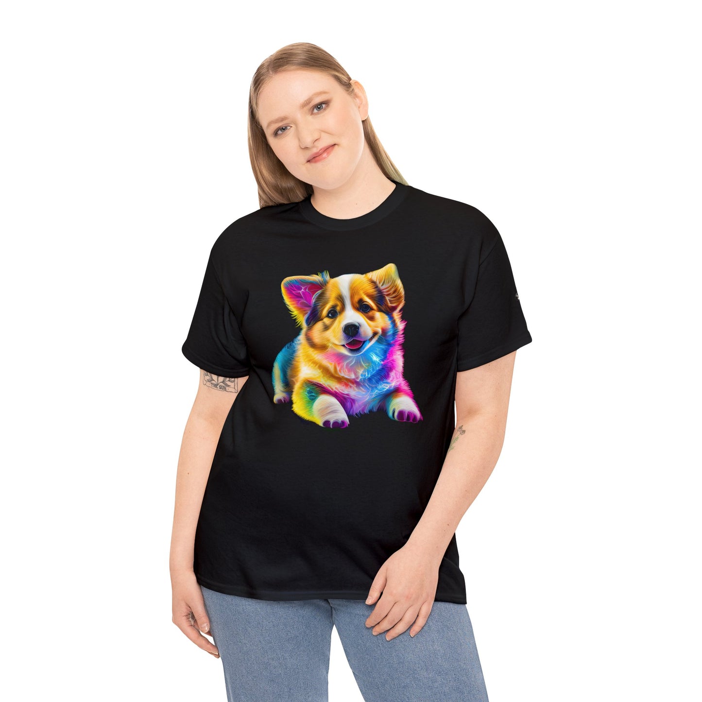Colorful Corgi - Unisex Heavy Cotton Tee