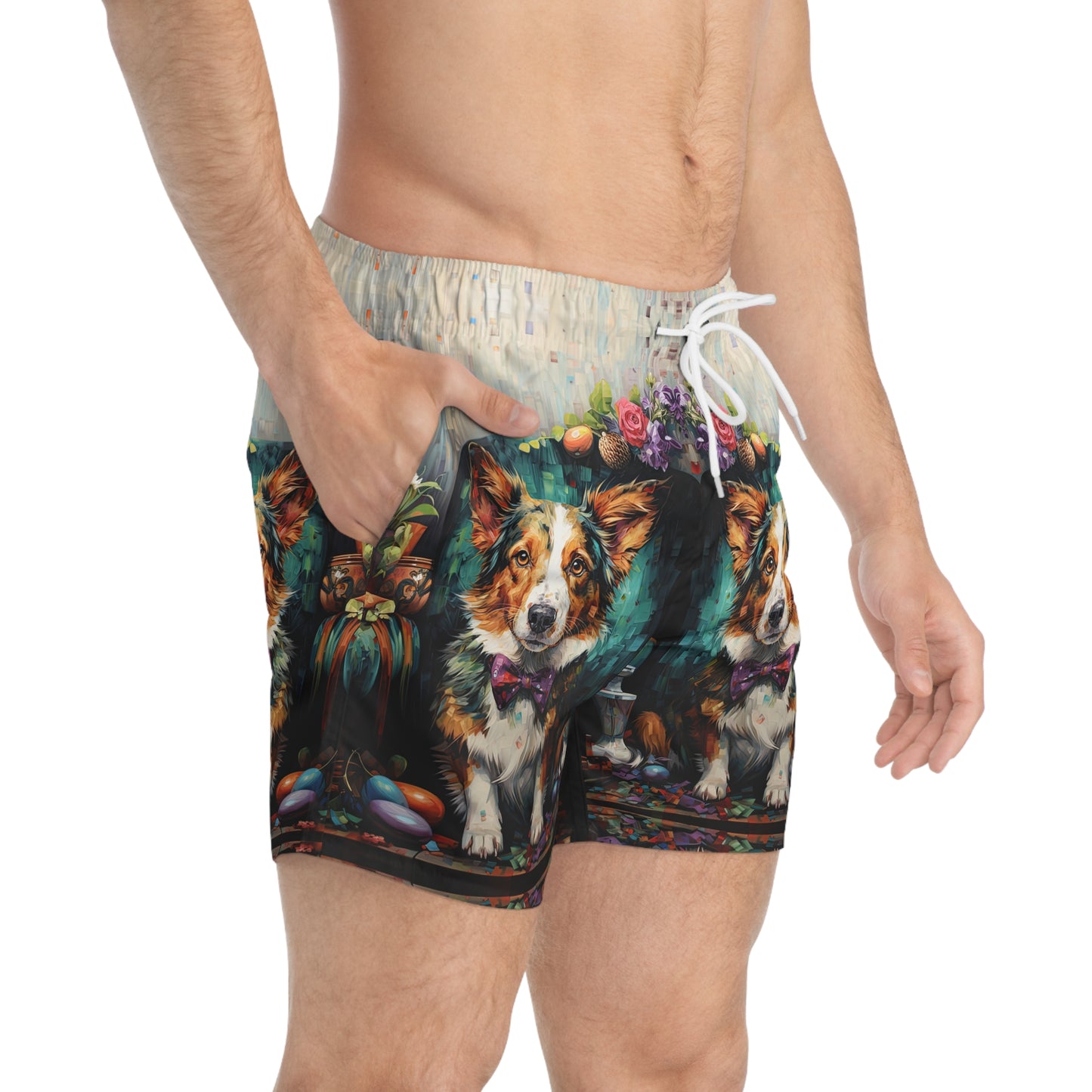 Formal Corgi Swim Trunks
