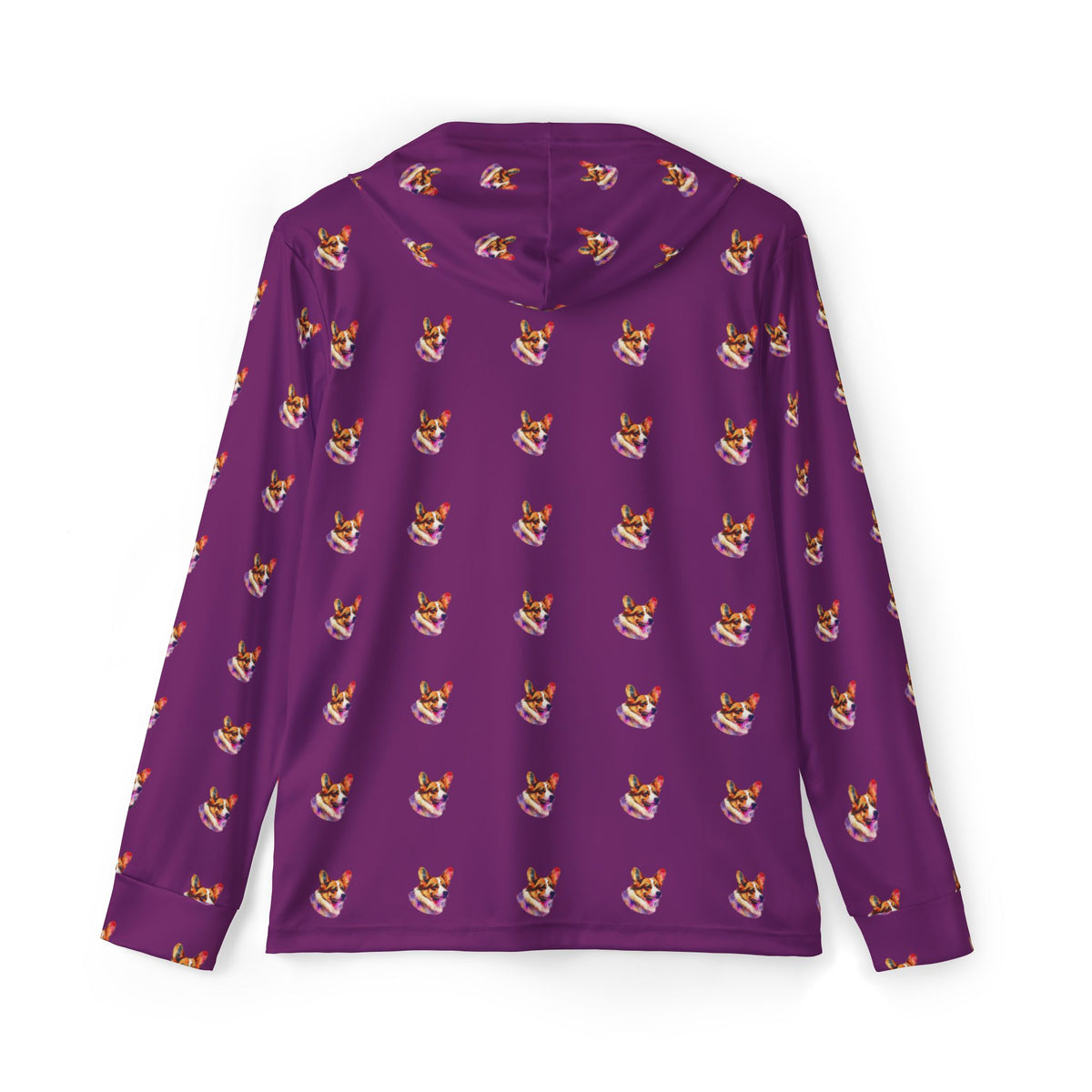 Motley Corgi Repeater Pattern Plum Light Hoodie