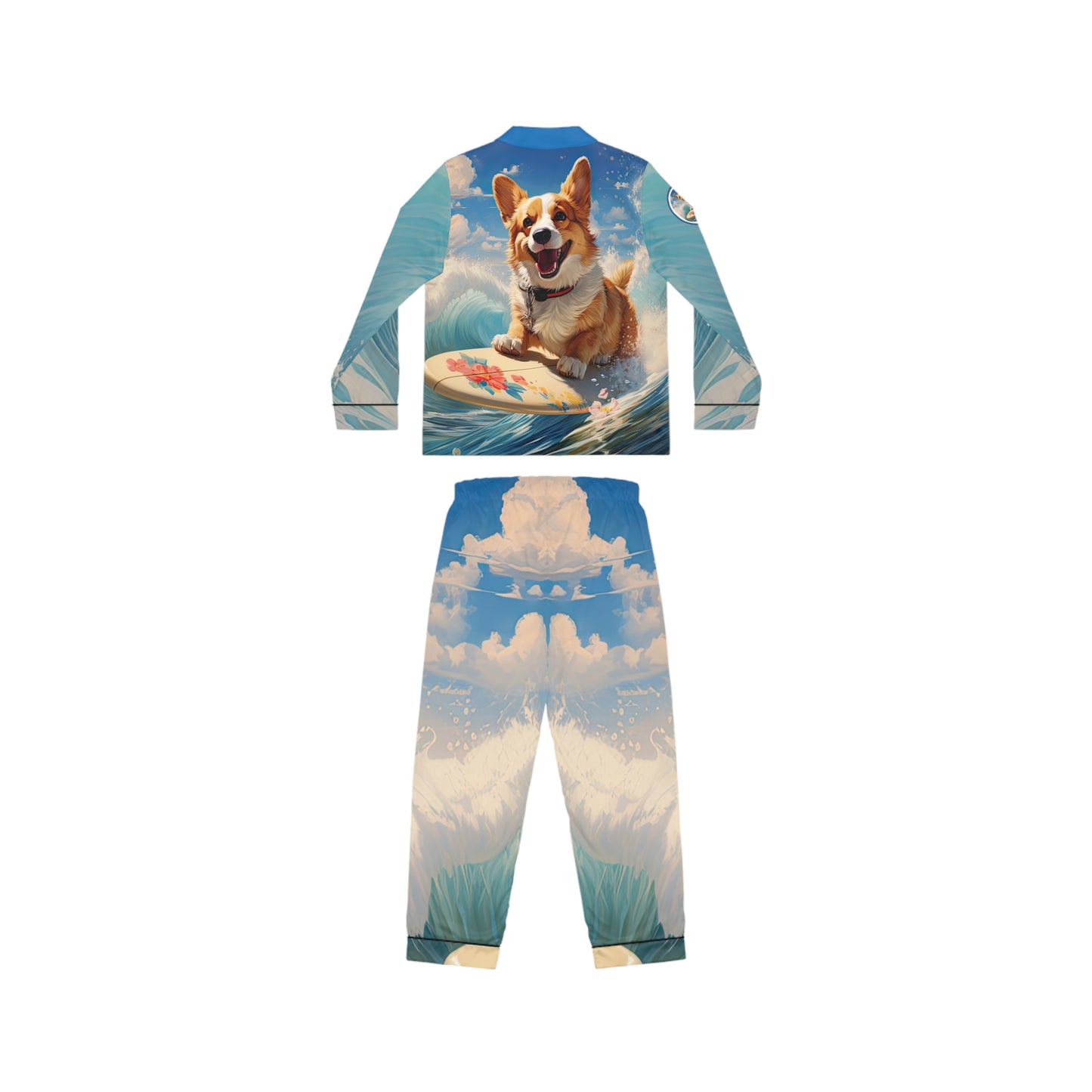 Cowabunga Corgi Silky Pajamas
