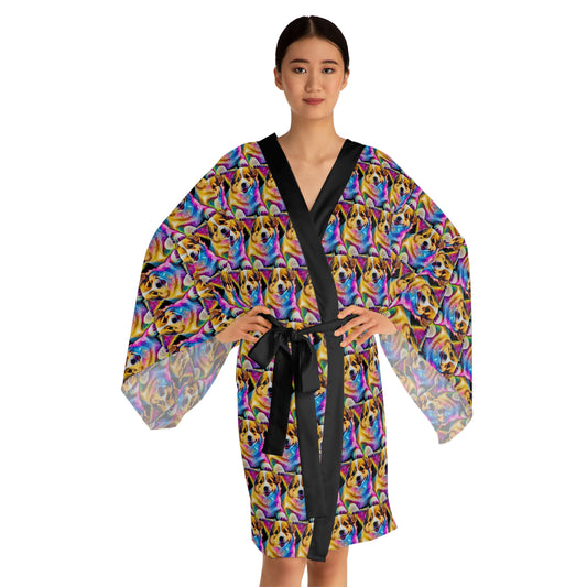 Colorful Corgi - Kimono Robe