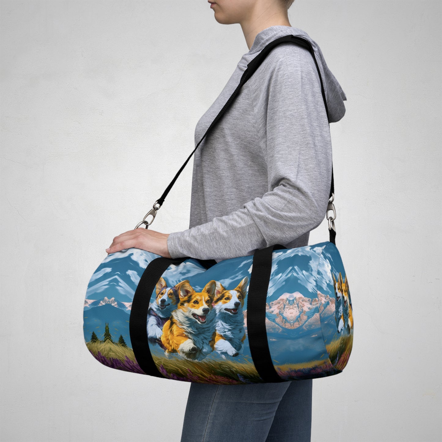 Corgi Racers Running Duffel Bag - Corgi Racing Travel Gym Bag