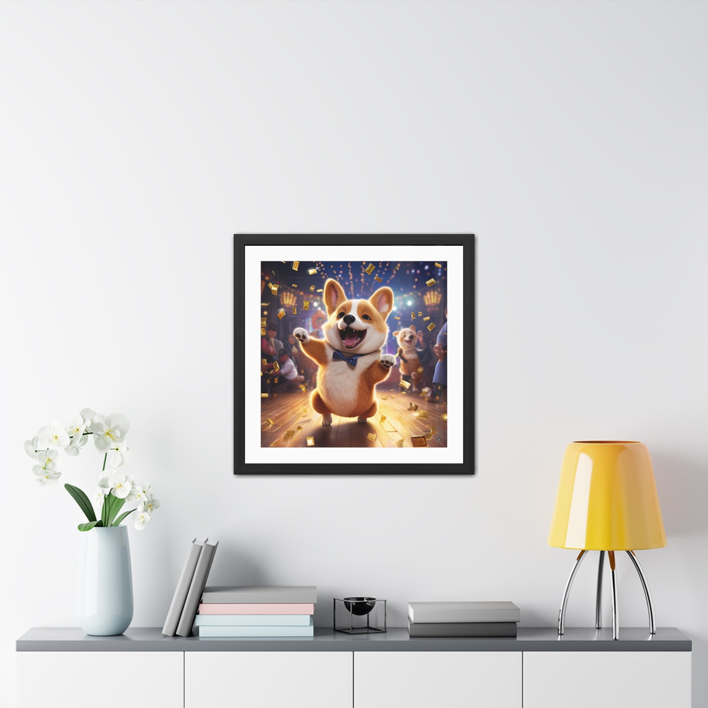 Boogaloo Corgi - Framed Print