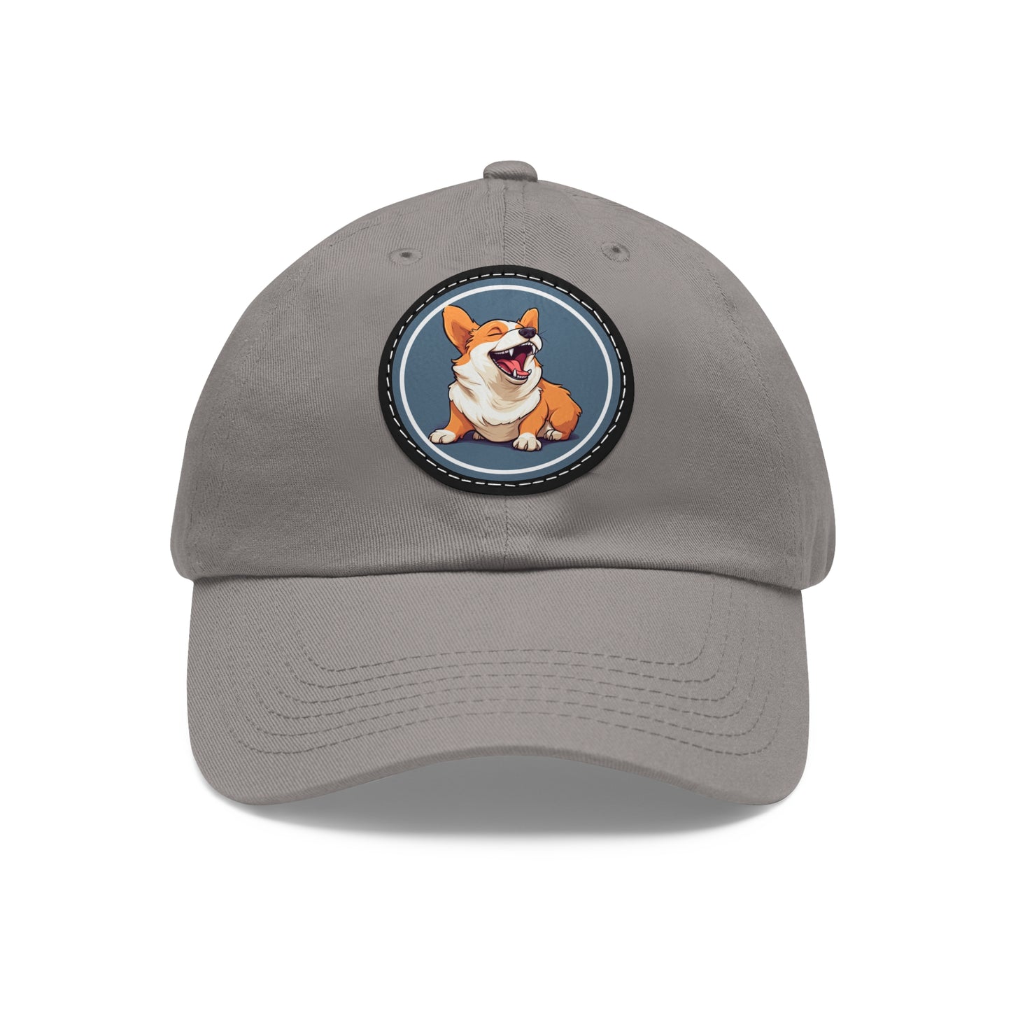 Comical Corgi - Cap with Leather Patch