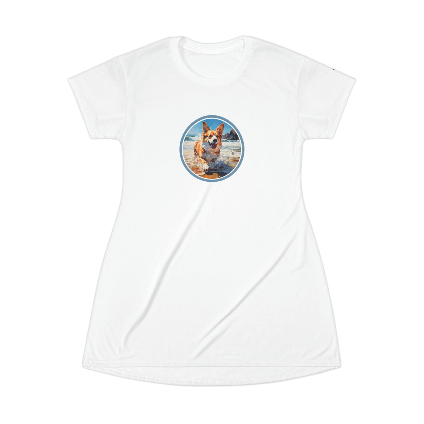 Coastal Corgi - T-Shirt Dress