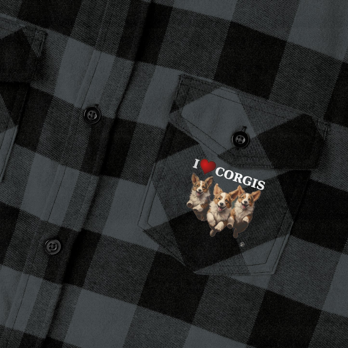 I Heart Corgis - Flannel Shirt