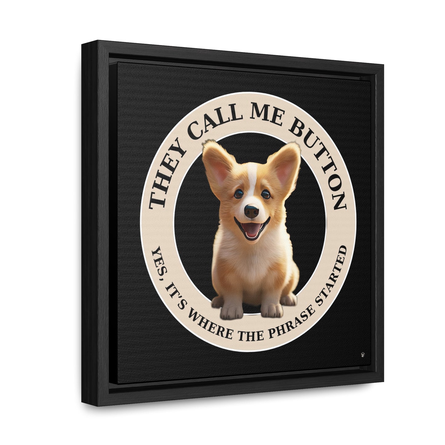 Cute as a Button - Framed on Canvas