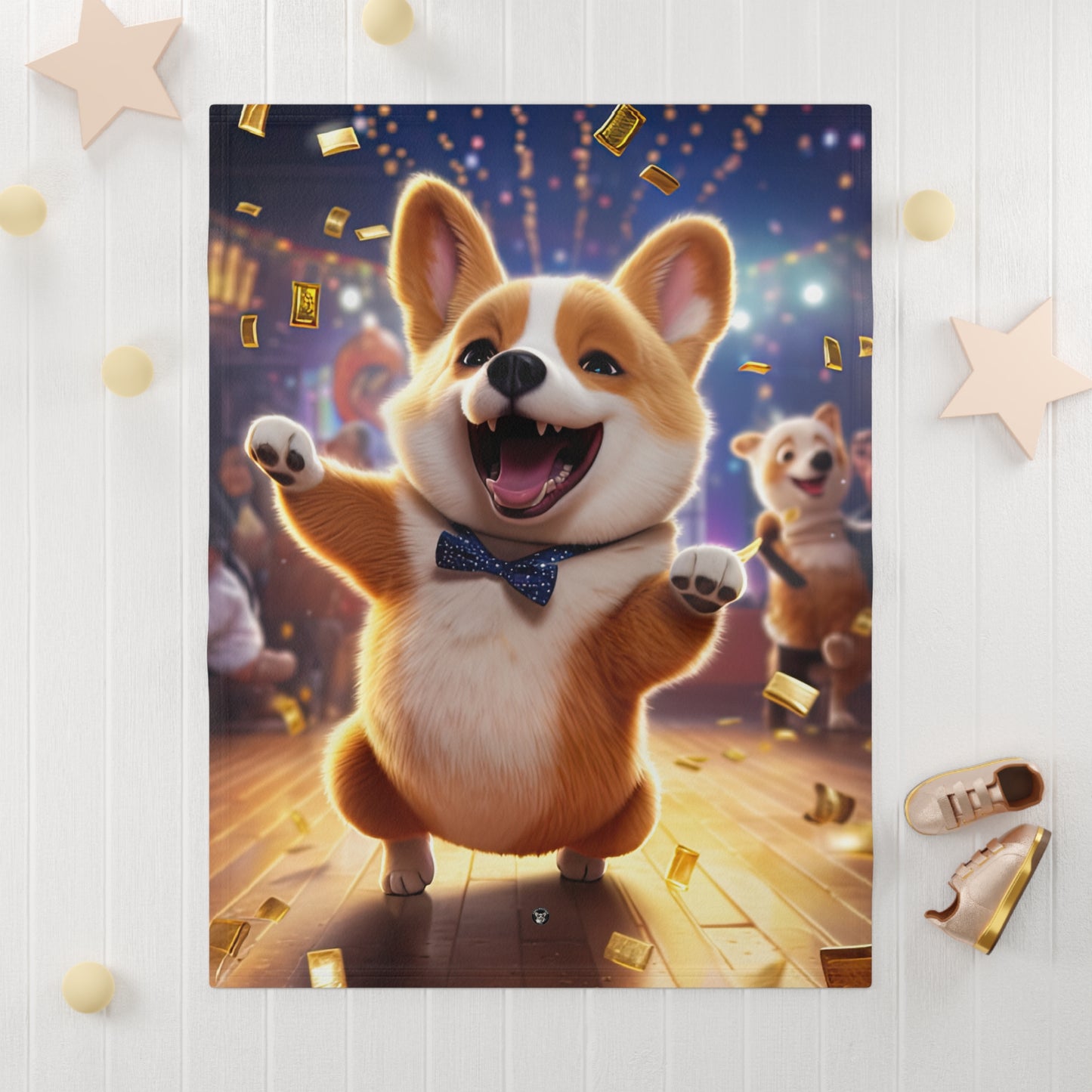 Boogaloo Corgi - Baby Blanket