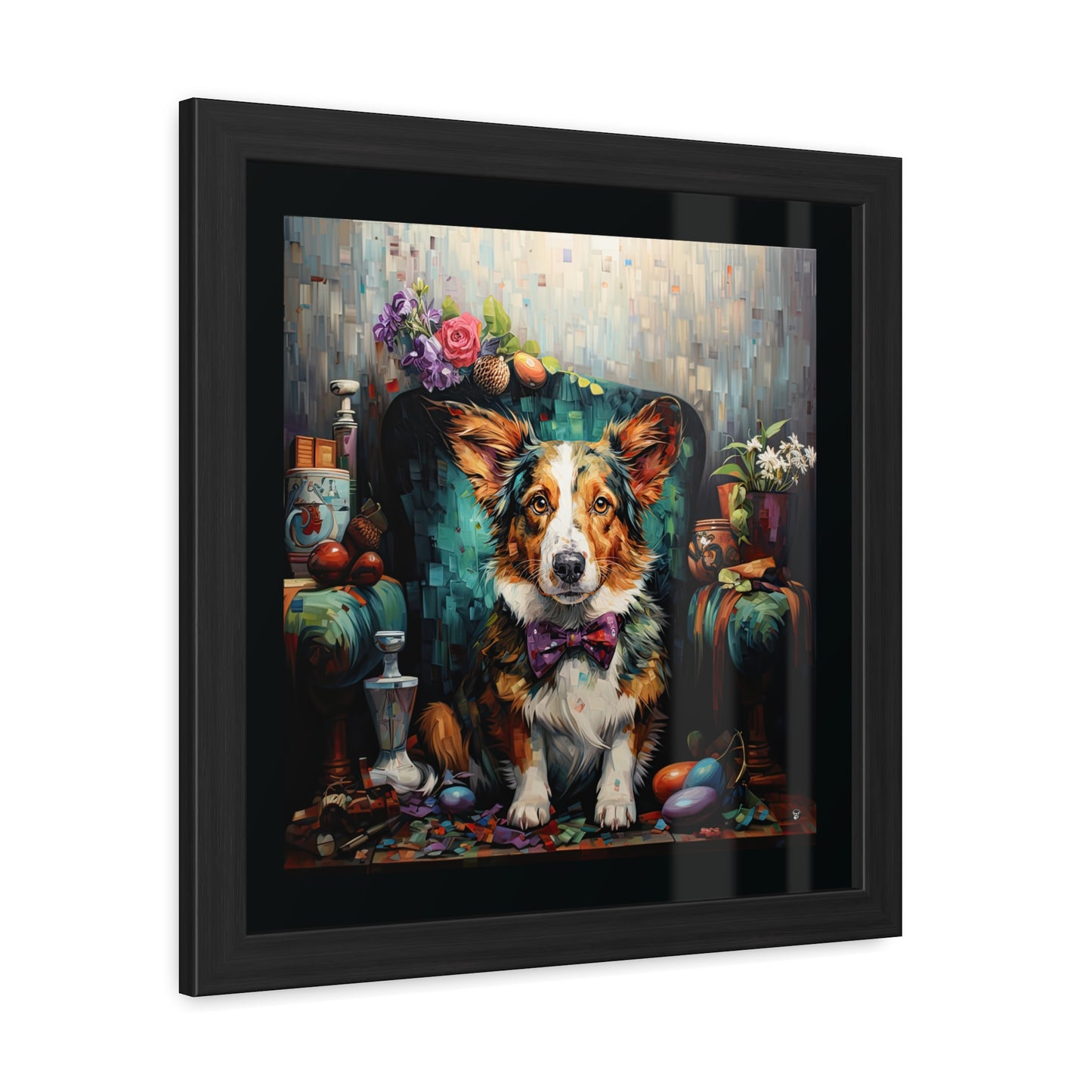 Impression encadrée de Corgi élégant