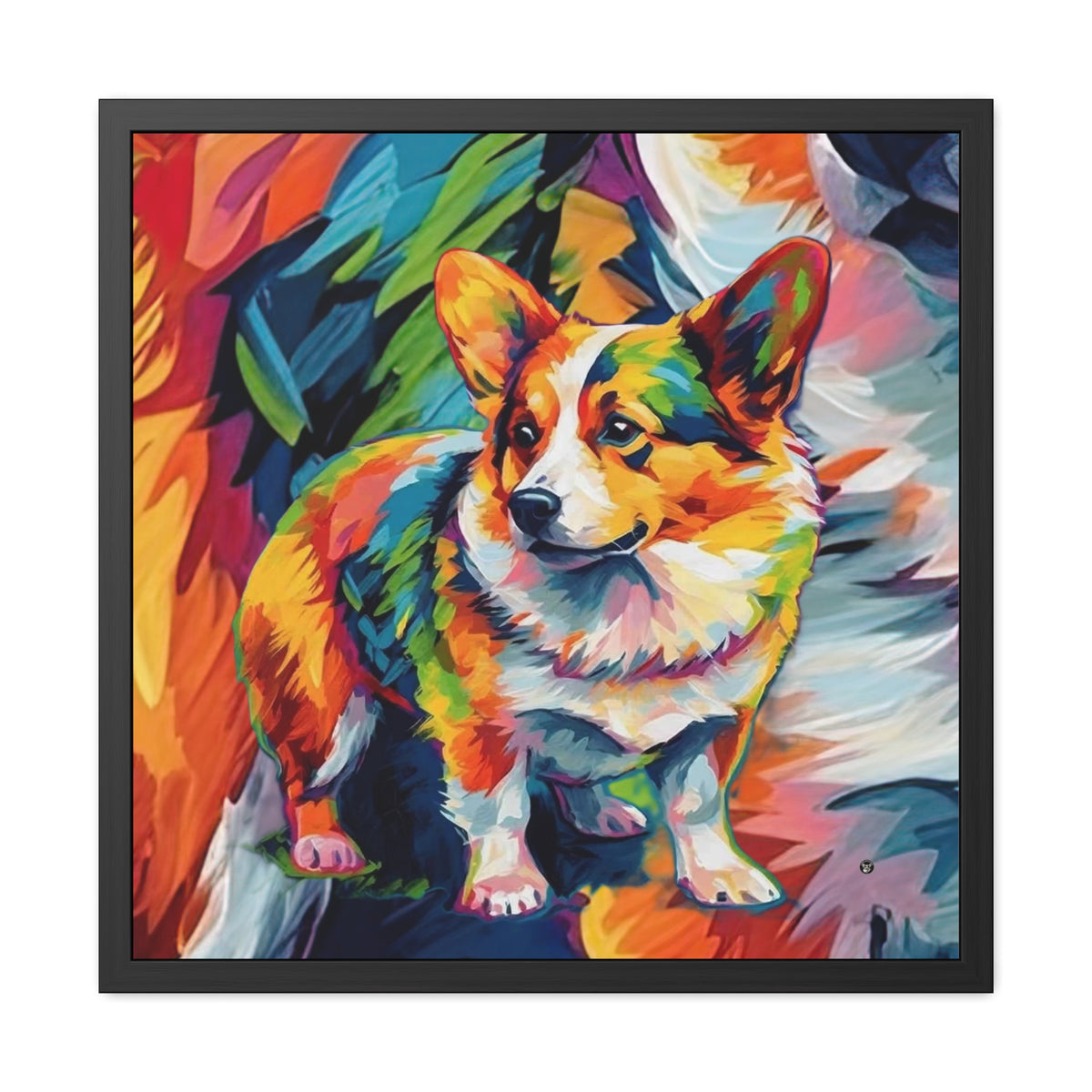 Scouter Corgi Watercolor Framed Print