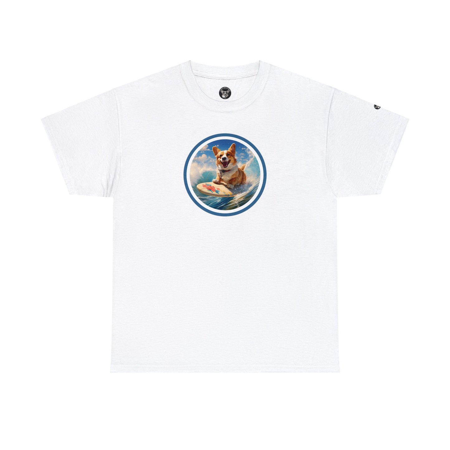 Cowabunga Corgi - Unisex Heavy Cotton Tee