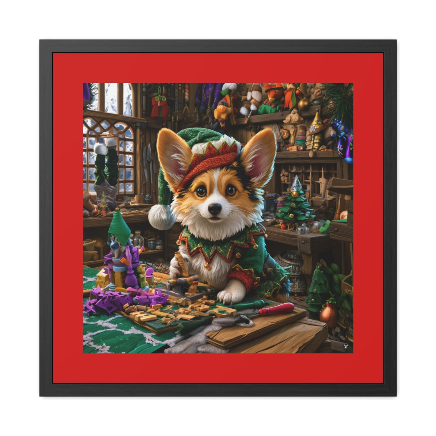 Santa's Little Helper Framed Print