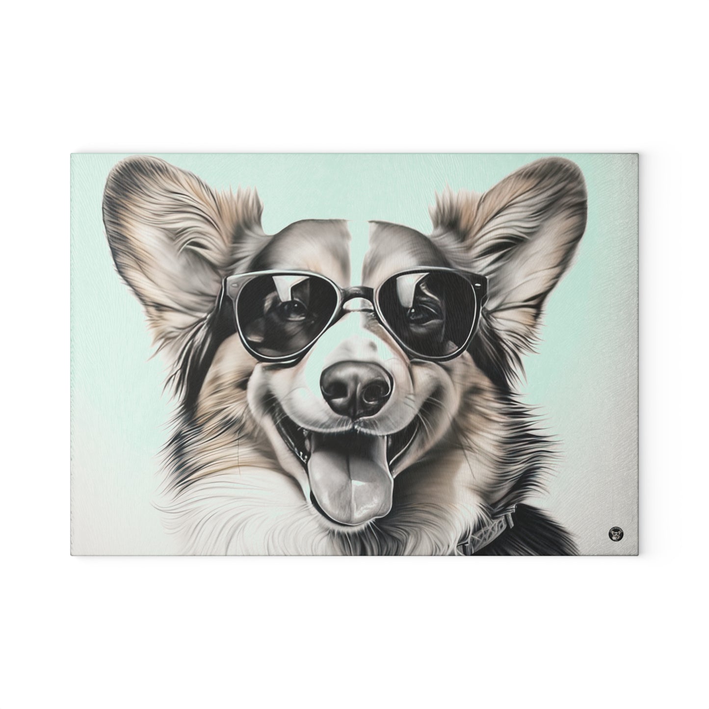 Corgi Cool - Glass Cutting Board