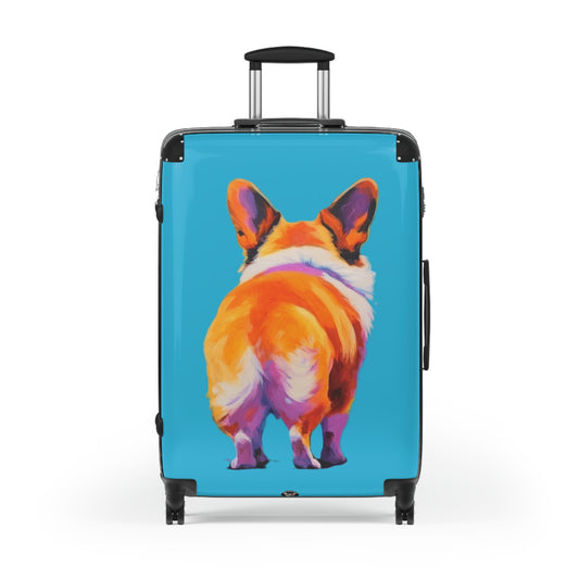 Corgi Butt Artistic Portrait Suitcases — Cute Corgi Rolling Luggage