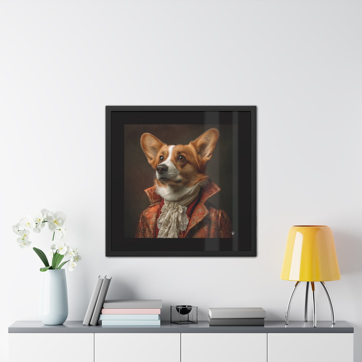 Prince Corgi Framed Print