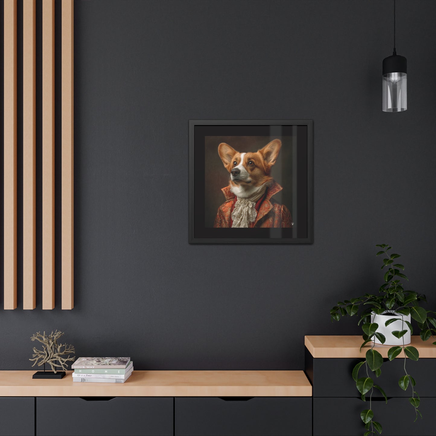 Prince Corgi Framed Print