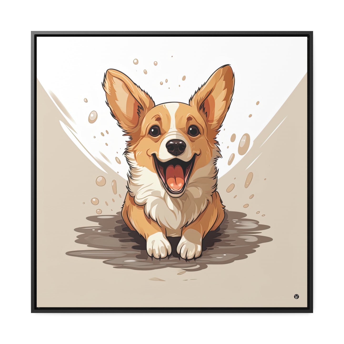 Corgi Cuteness - Framed on Canvas