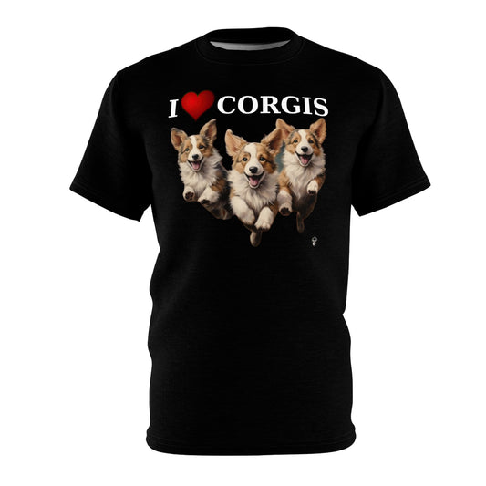 I Heart Corgis Bold Tee in Black