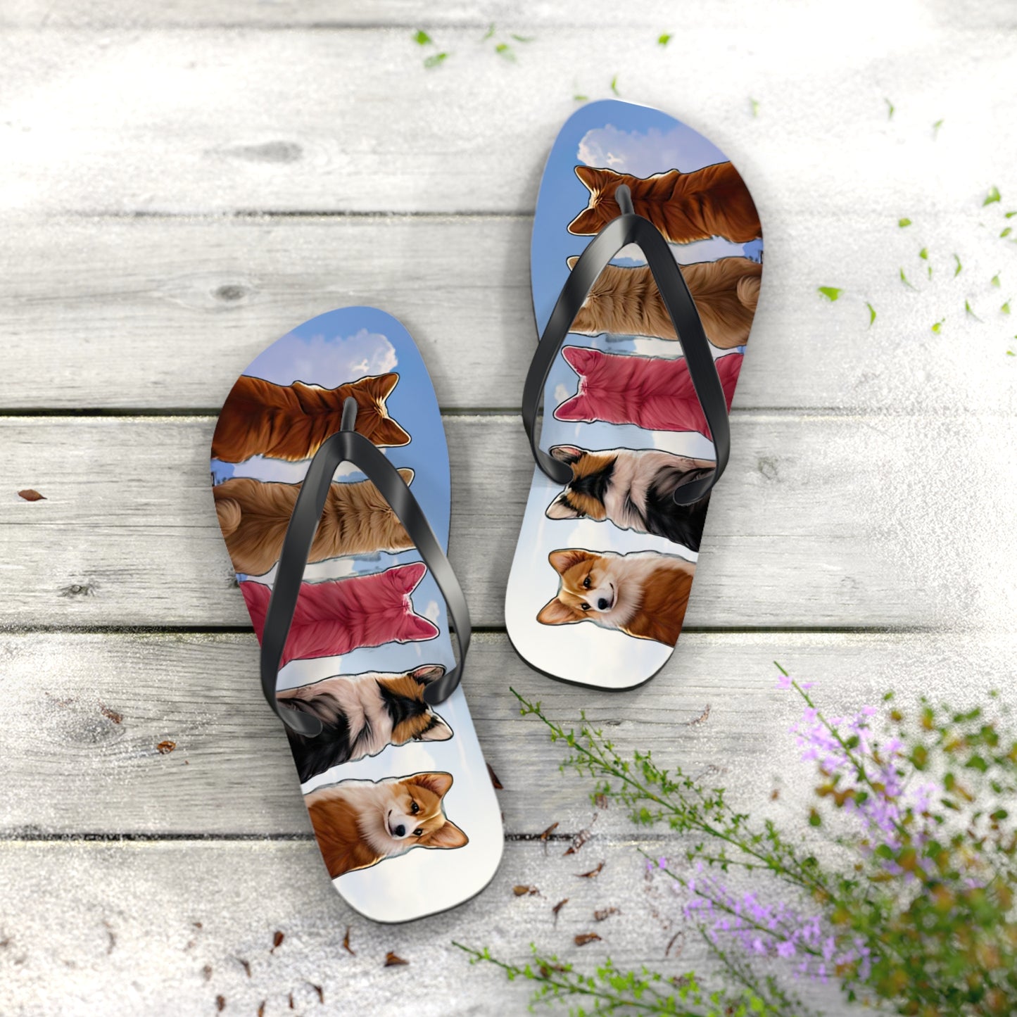 Corgi Lake Flip-Flops