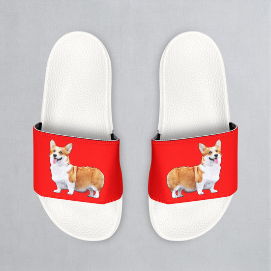 Best in Show Classic Corgi Men's Casual Slide Sandals - Pool & Beach Slides