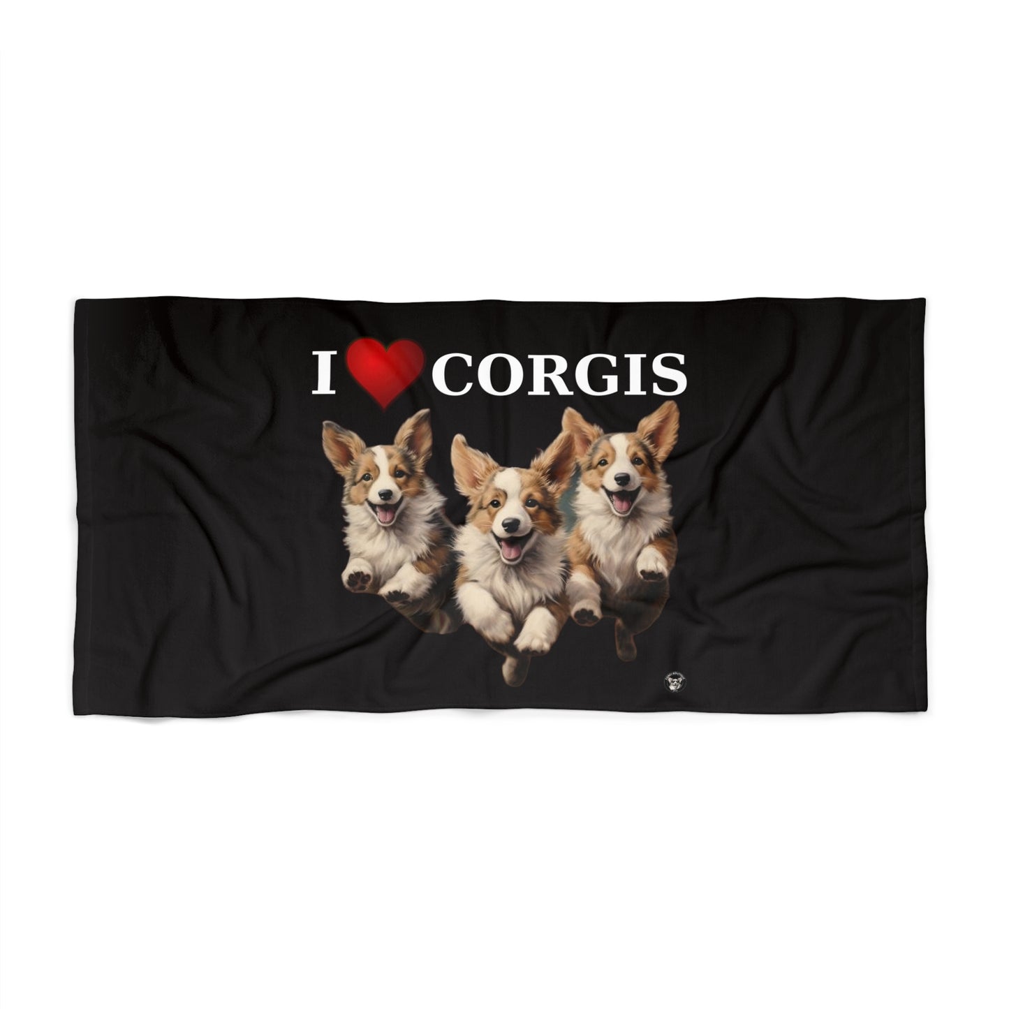 I Heart Corgis Beach Towel