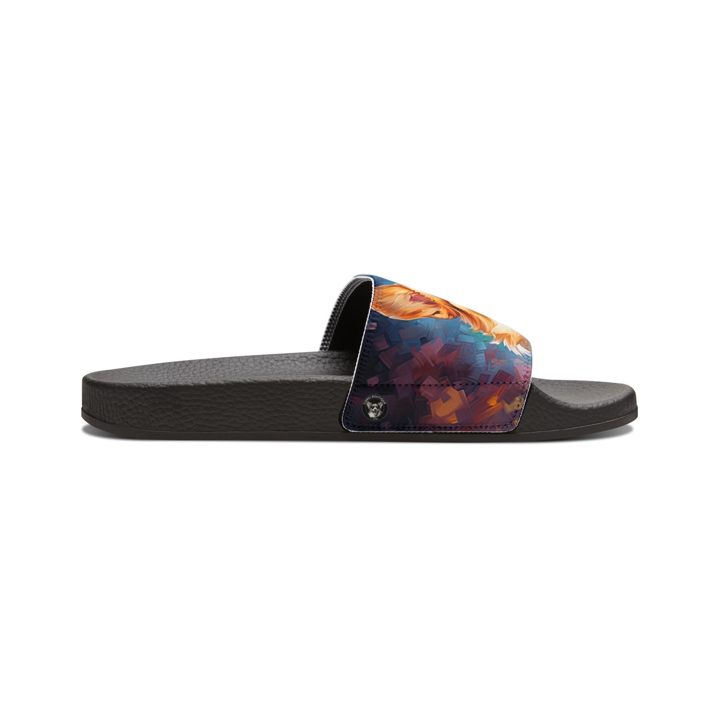 Corgi & Big Ben in London Men's Slide Sandals - Casual Pool & Beach Slides