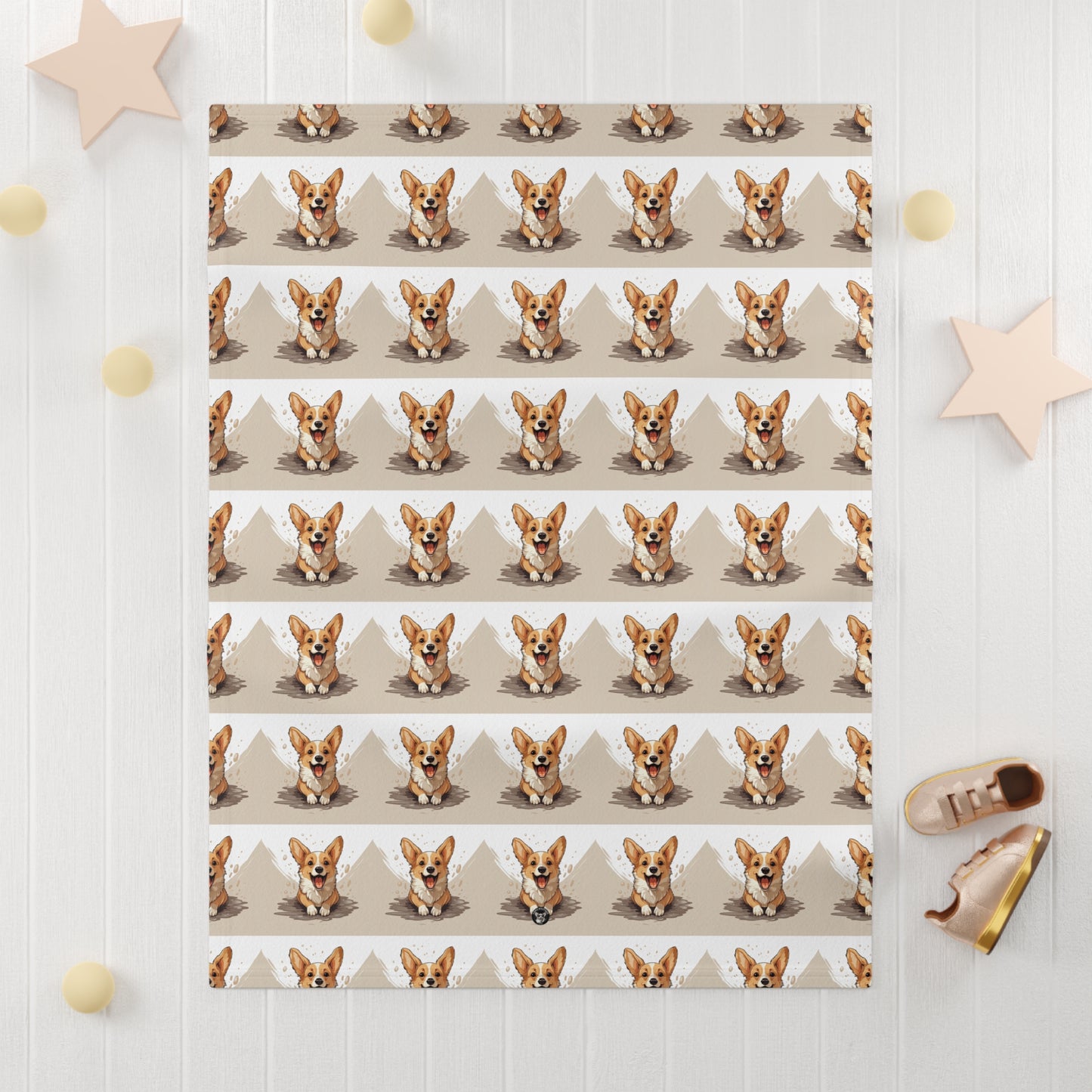 Corgi Cuteness Mosaic - Baby Blanket