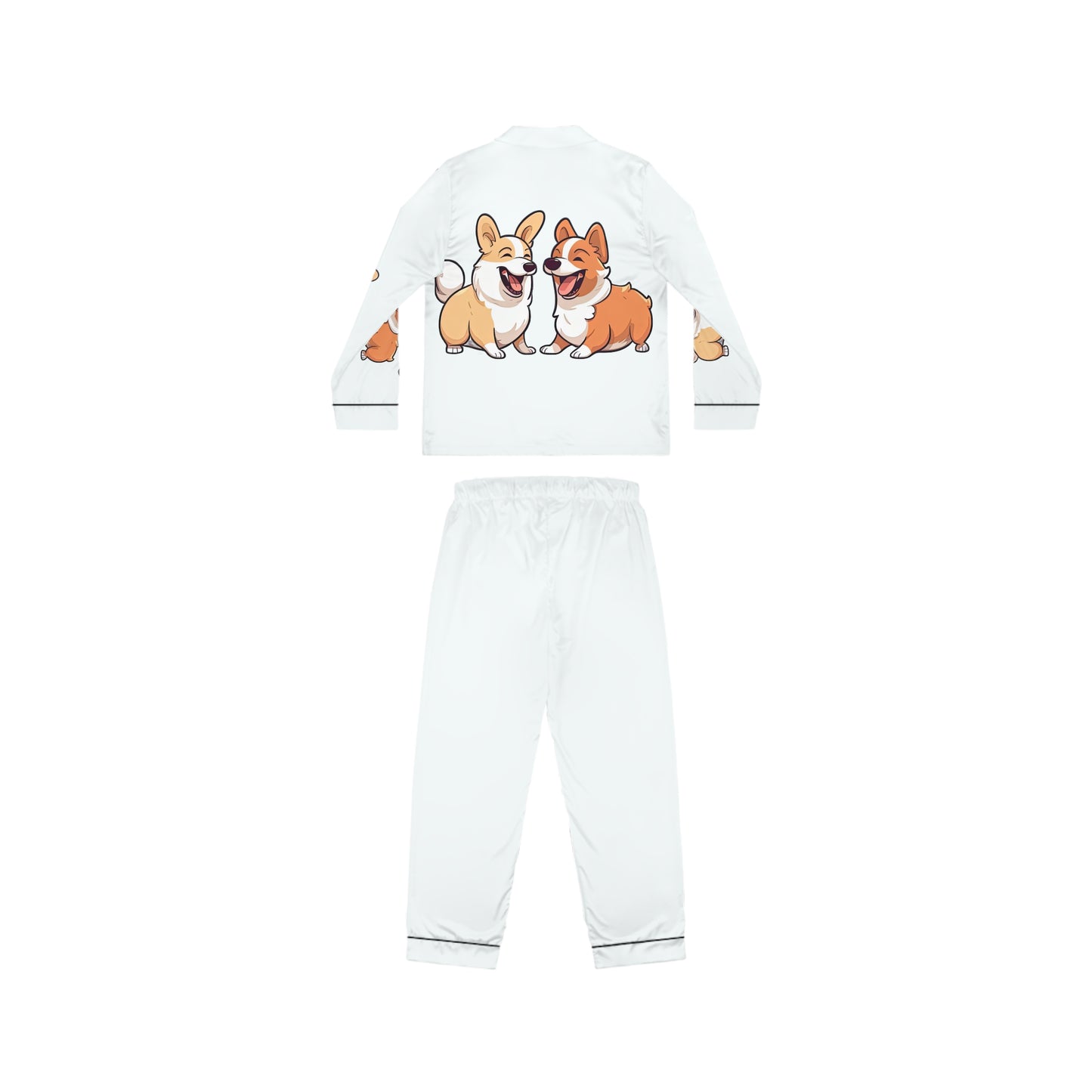 Corgi Couple Silky Pajamas
