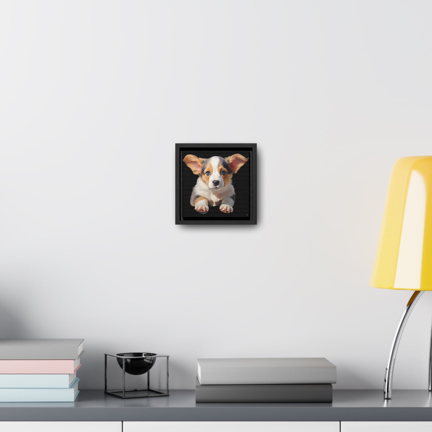 Puppy Portrait - Framed on Canvas