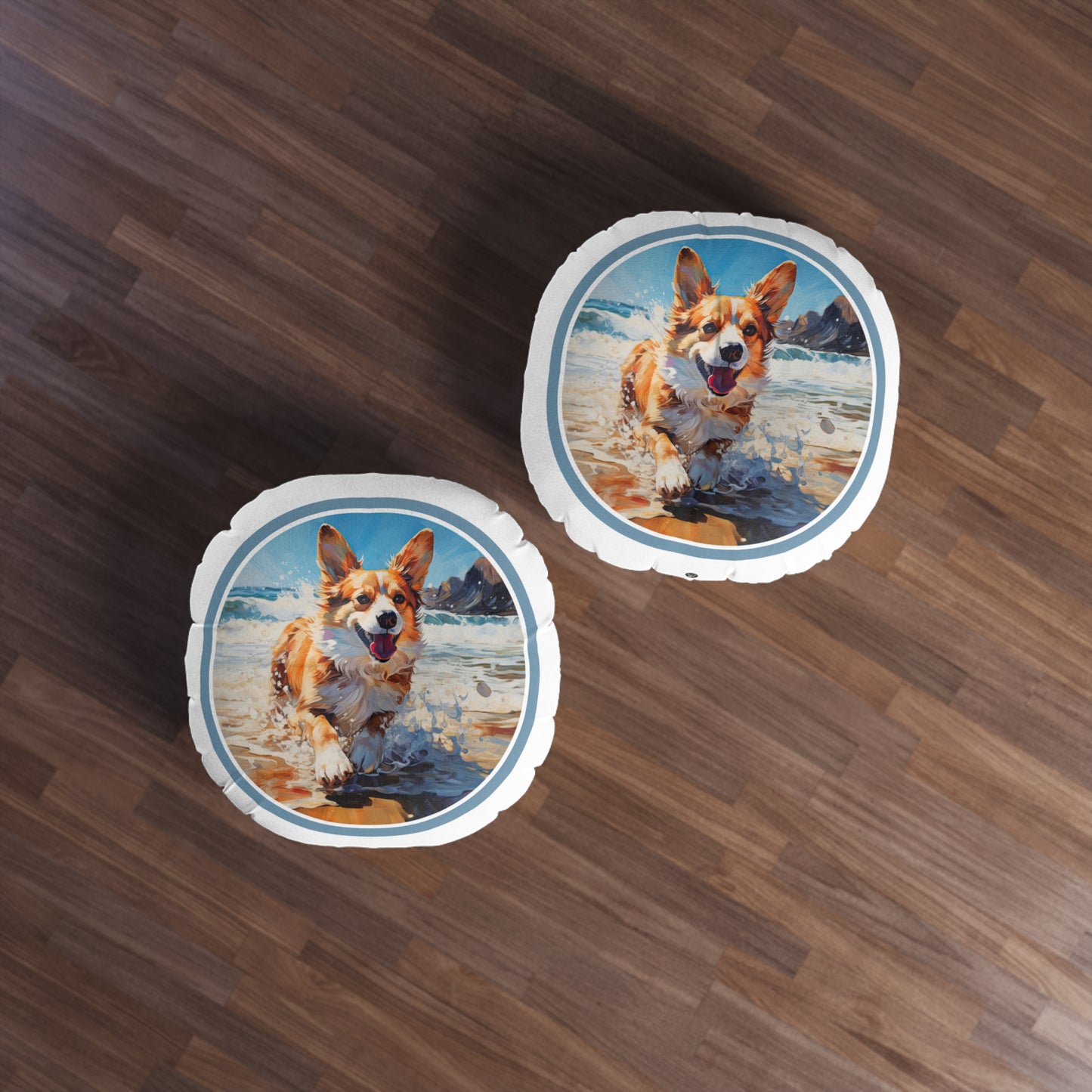 Coastal Corgi - Floor Pillow