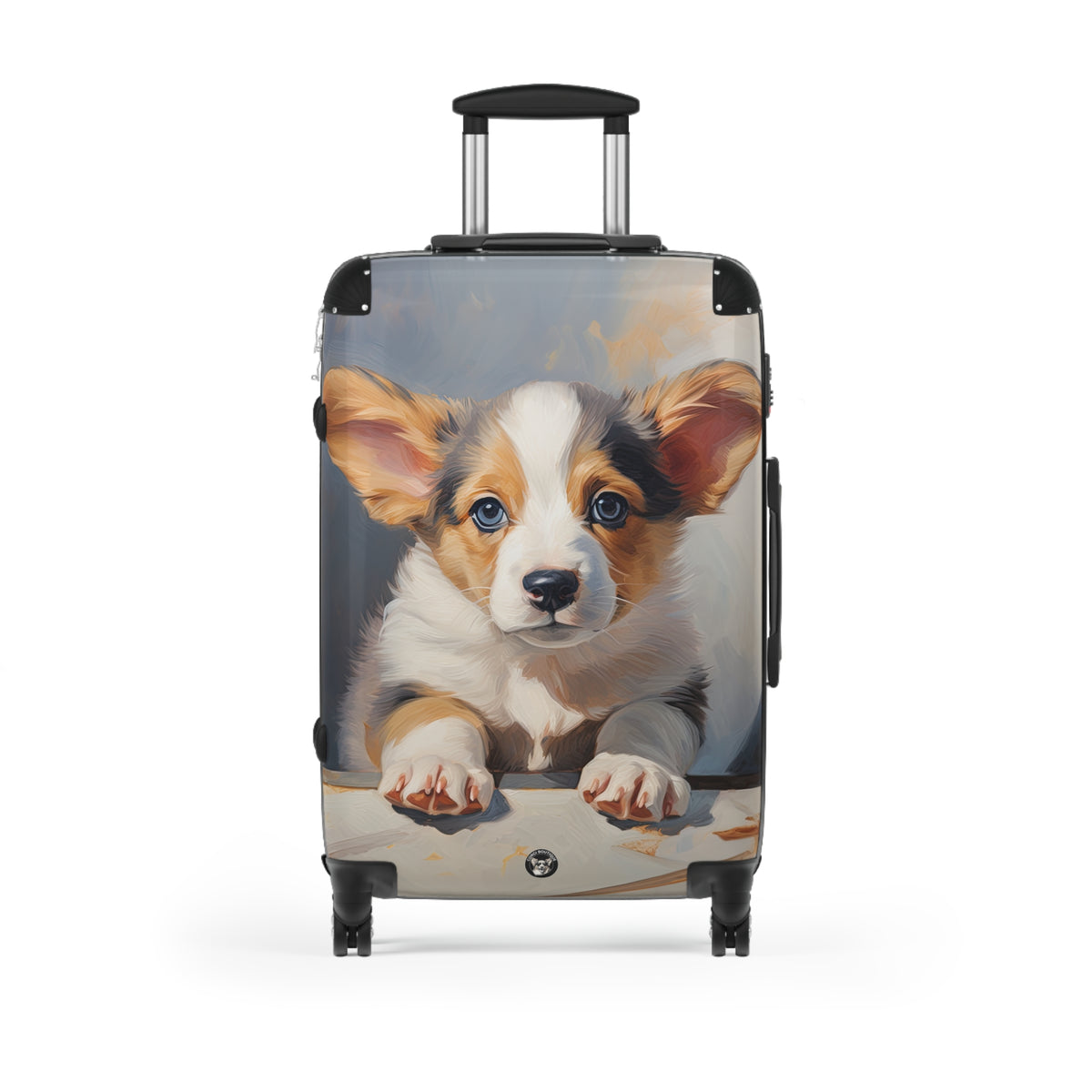 Puppy Dog Eyes Corgi Puppy Travel Suitcases — Adorable Corgi Rolling Luggage