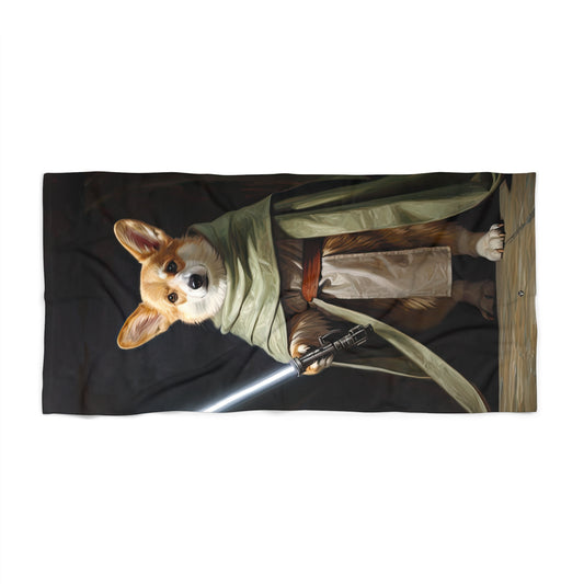 Jedi Corgi Beach Towel