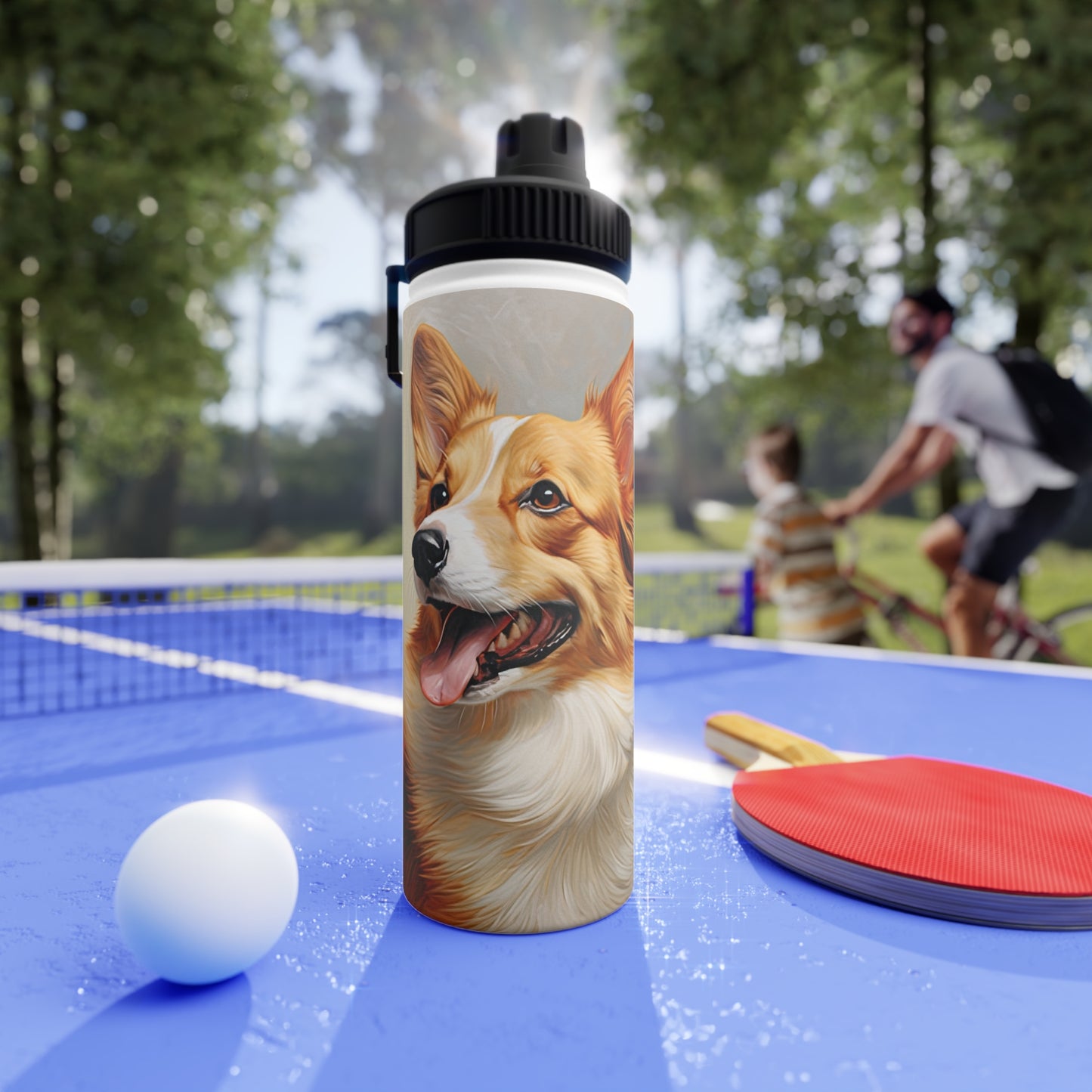 Pembroke Portrait - Water Bottle with Sport Lid