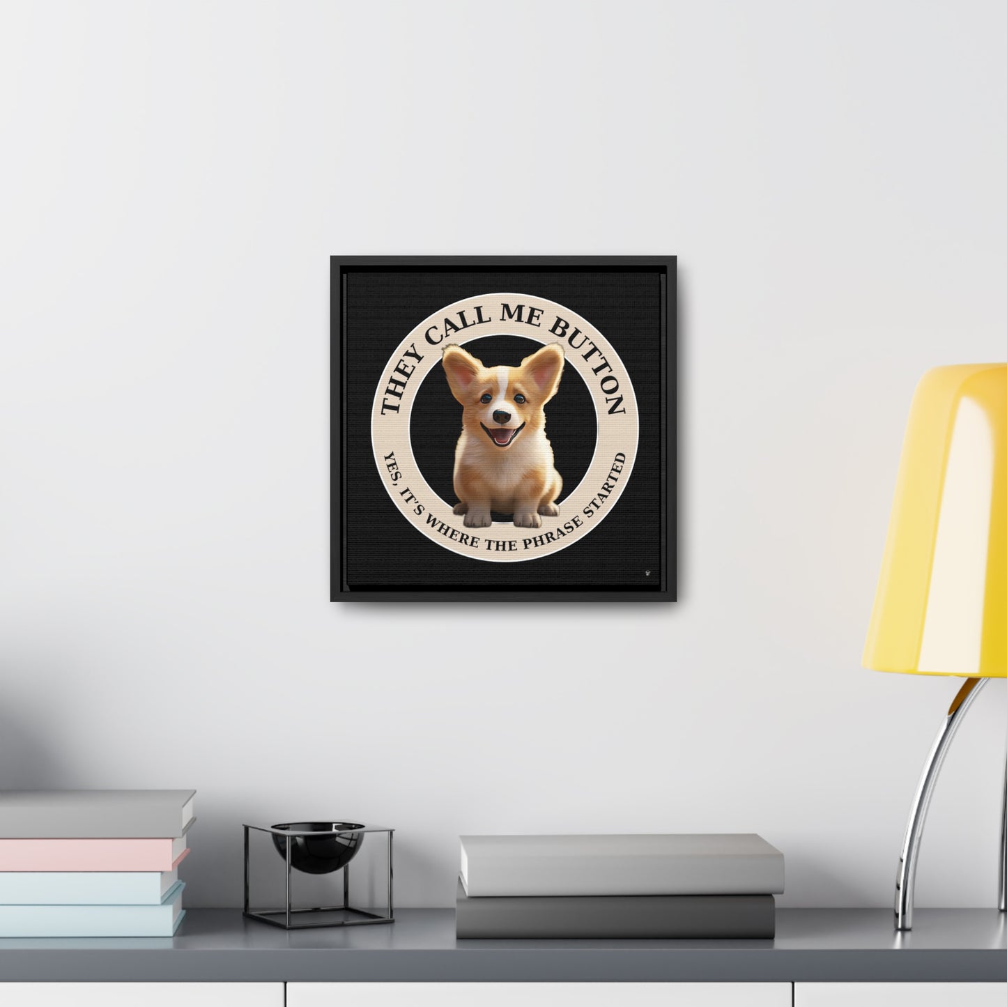 Cute as a Button - Framed on Canvas