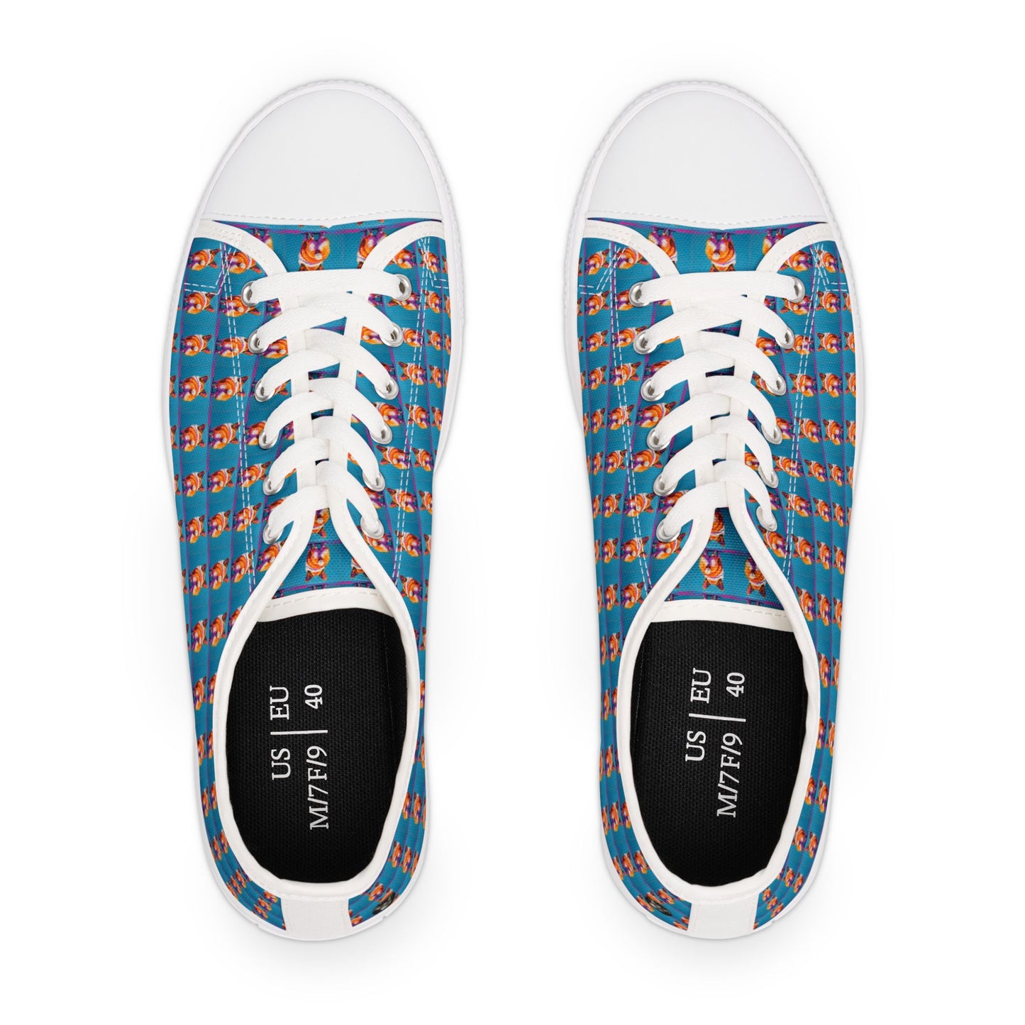 Corgi Butt Mosaic Pattern Women's Low Top Casual Canvas Sneakers
