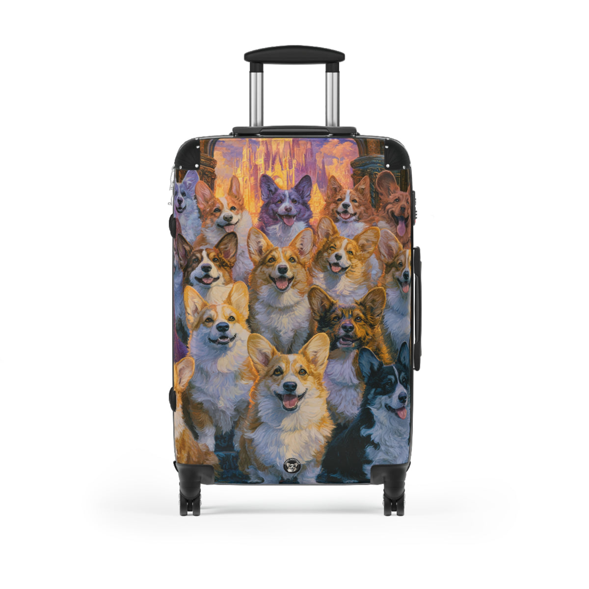 Pearly Gates The Corgis Await Travel Suitcases – Heavenly Rolling Luggage