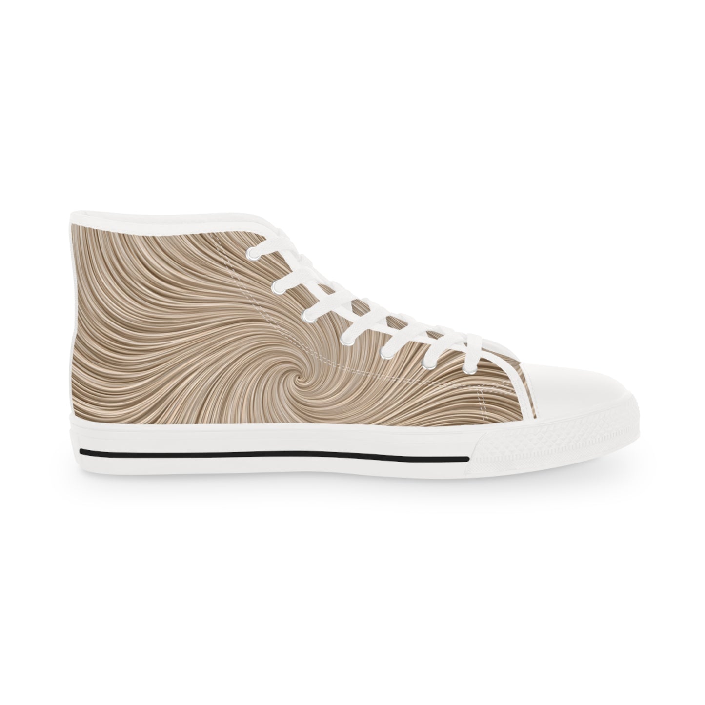 Pembroke Portrait Men's High Top Casual Swirling Tan Sneakers