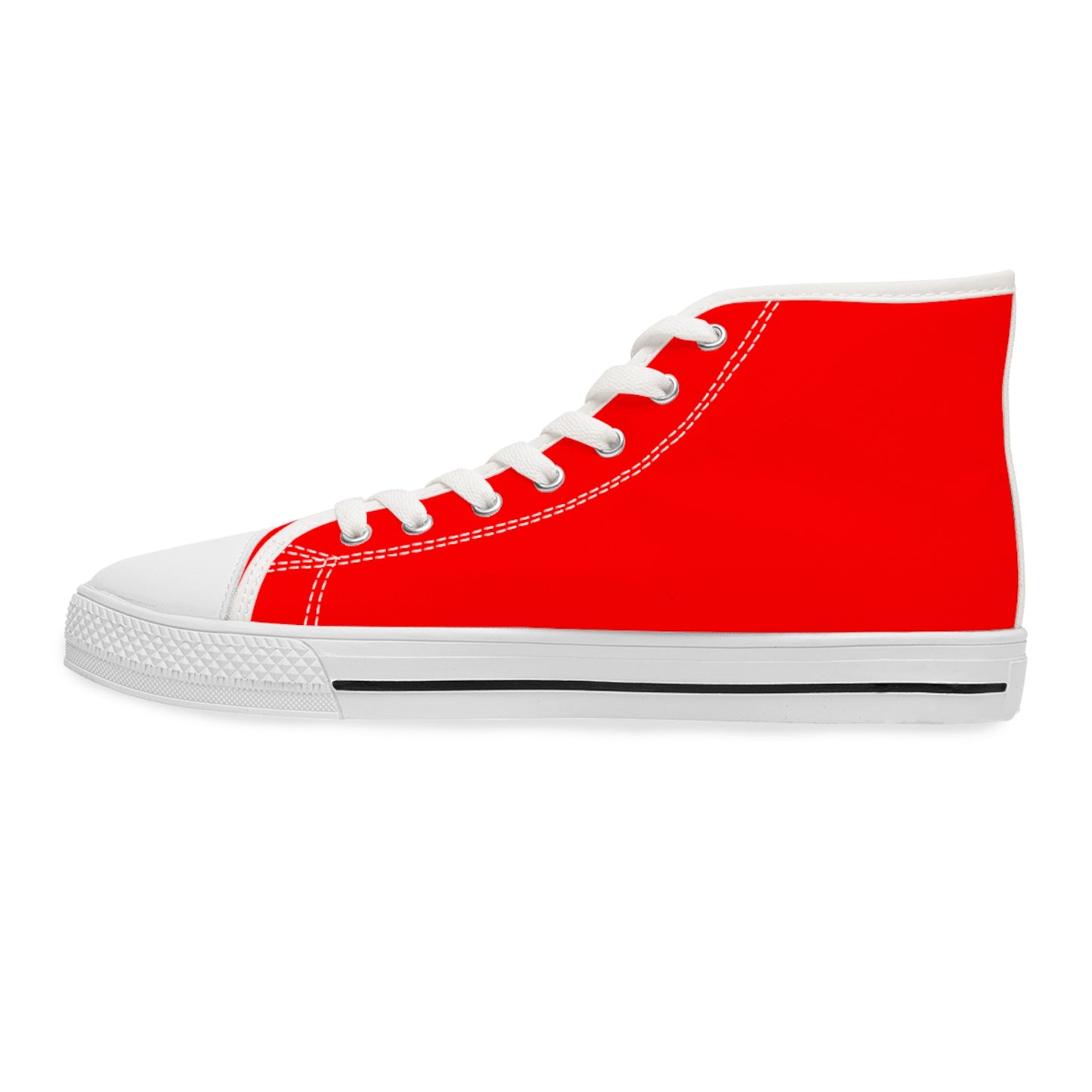 Best in Show Classic Corgi Portrait Women's High Top Sneakers on Red Canvas