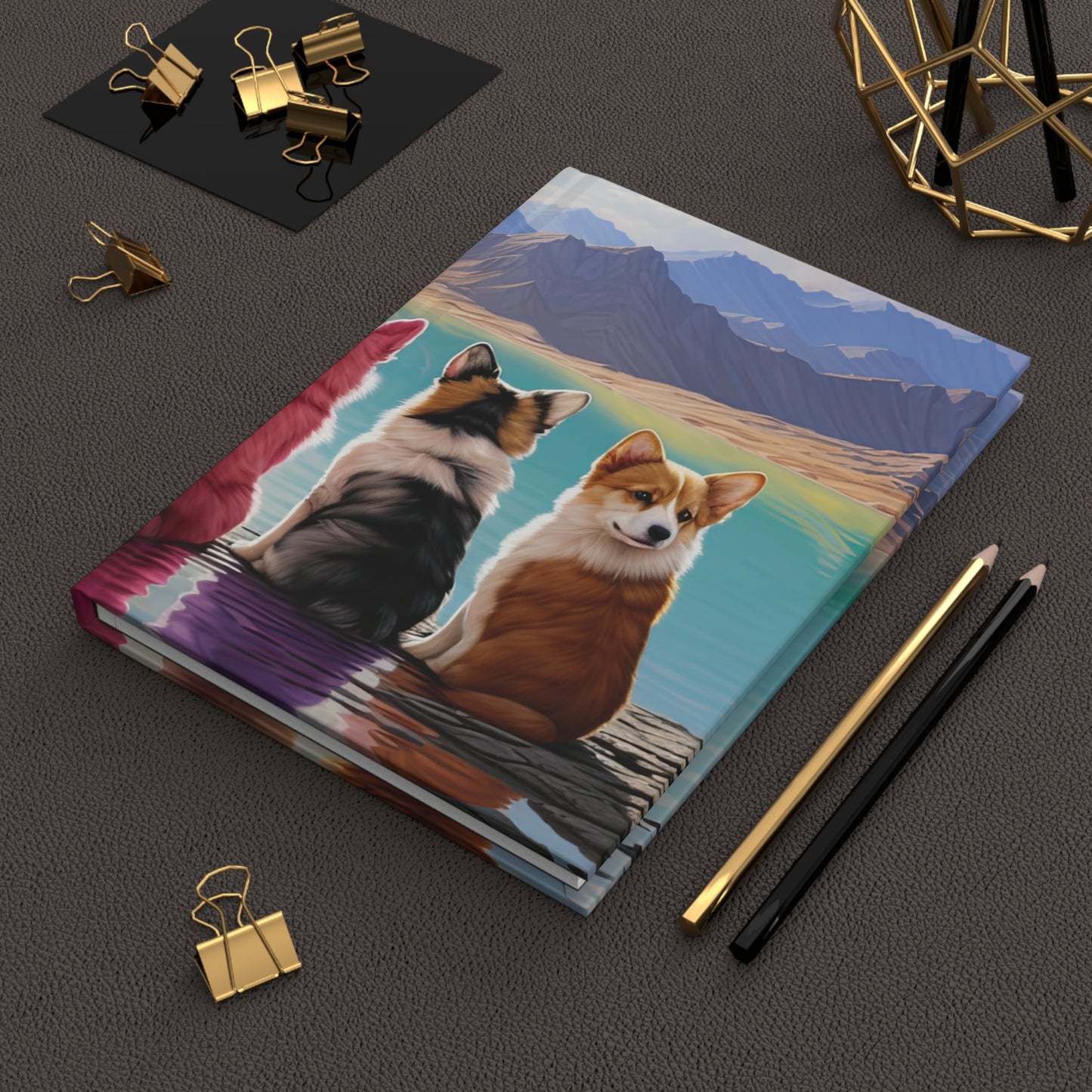Corgi Lake - Hardcover Journal